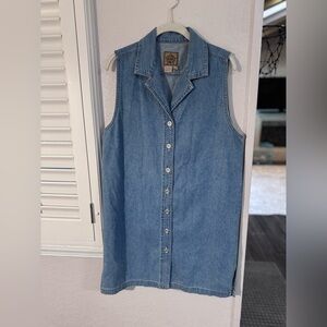 Ami Blue Denim Sleeveless Mini Dress